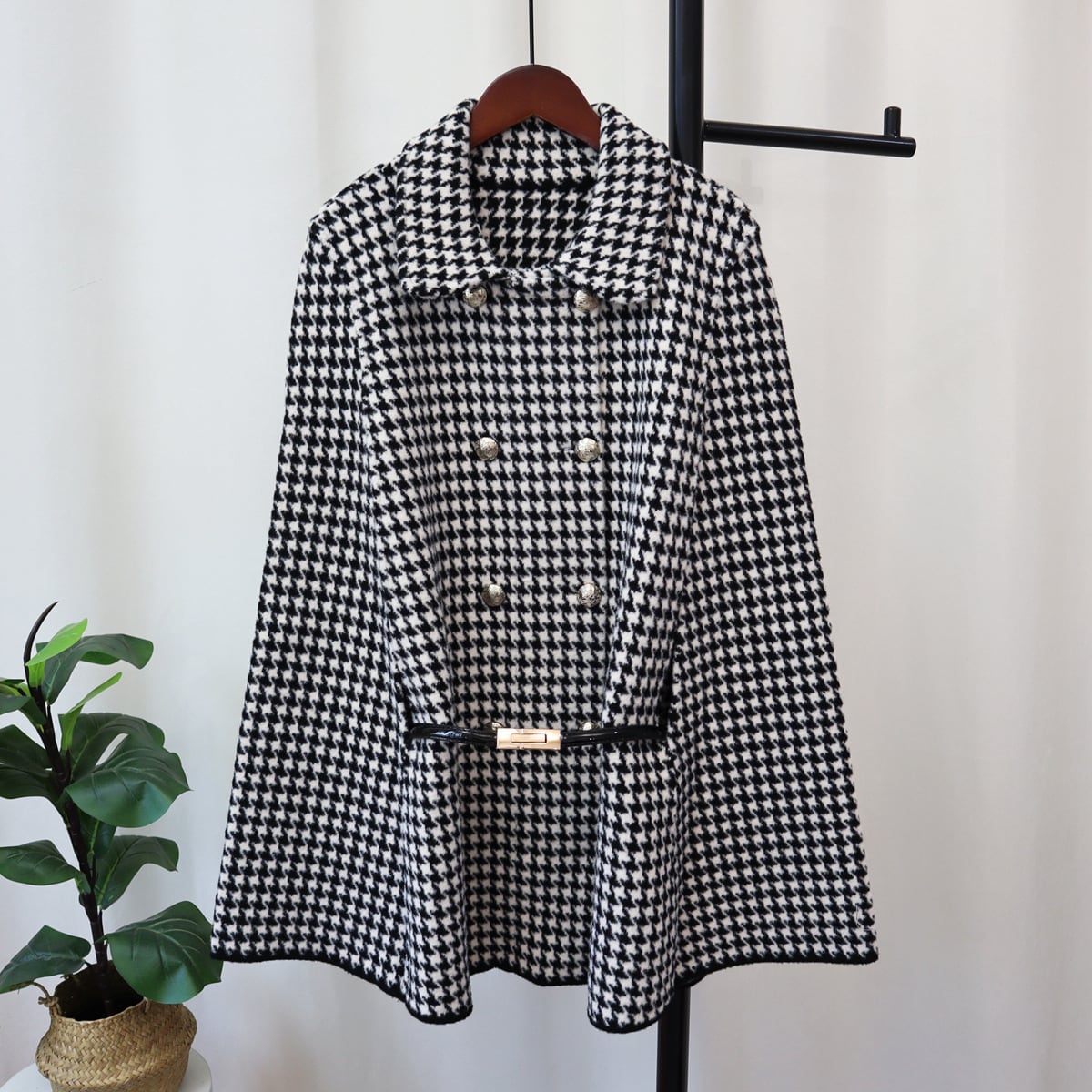 outer】千鳥格子ケープコート M26724 | nanastyle