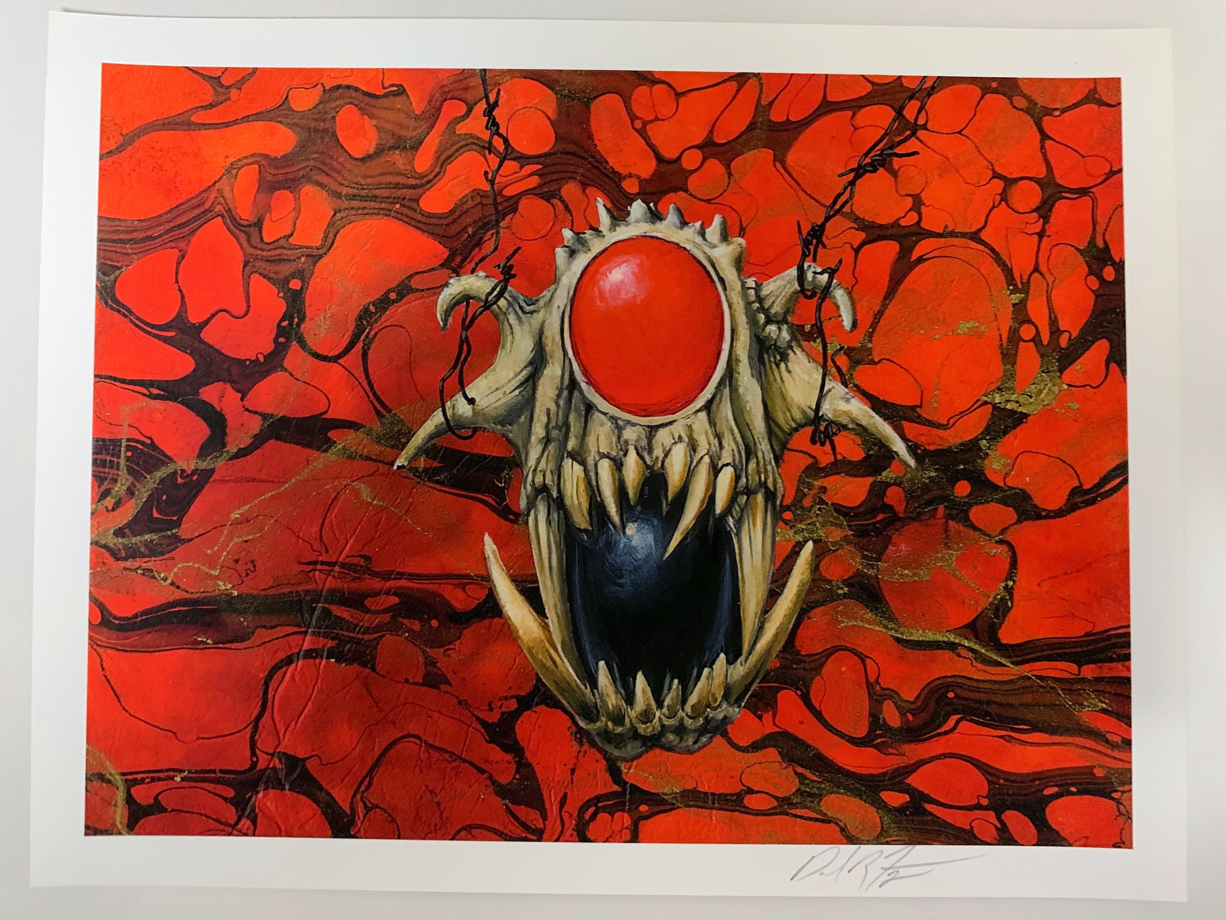 MTG ペンアート『パワー9/ドラゴン/沼』Dan Frazier MTG ペンアート