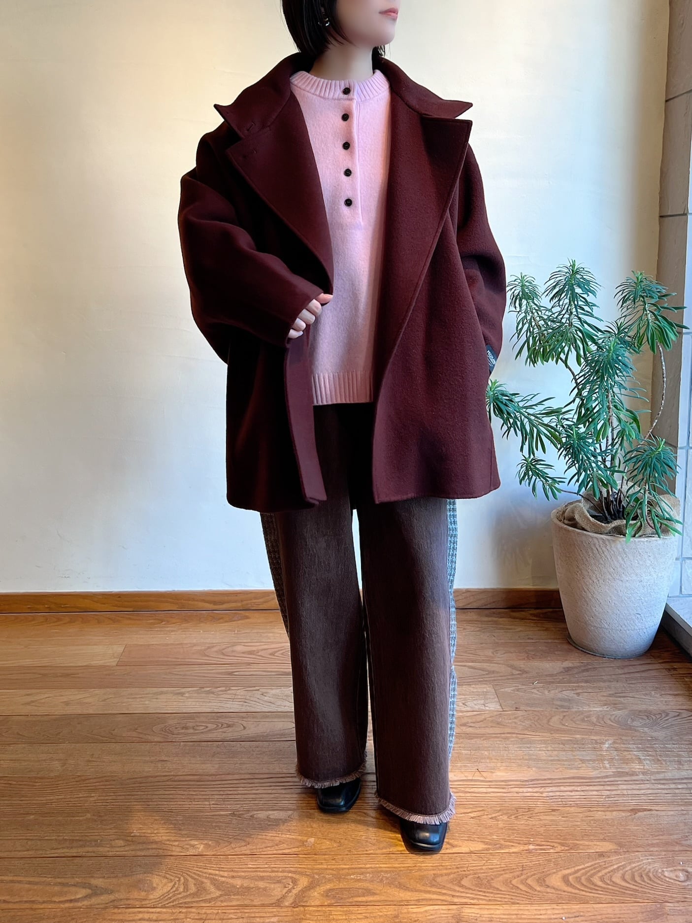 Dignite Collier / ダブルフェイスドルマンコート | anouk