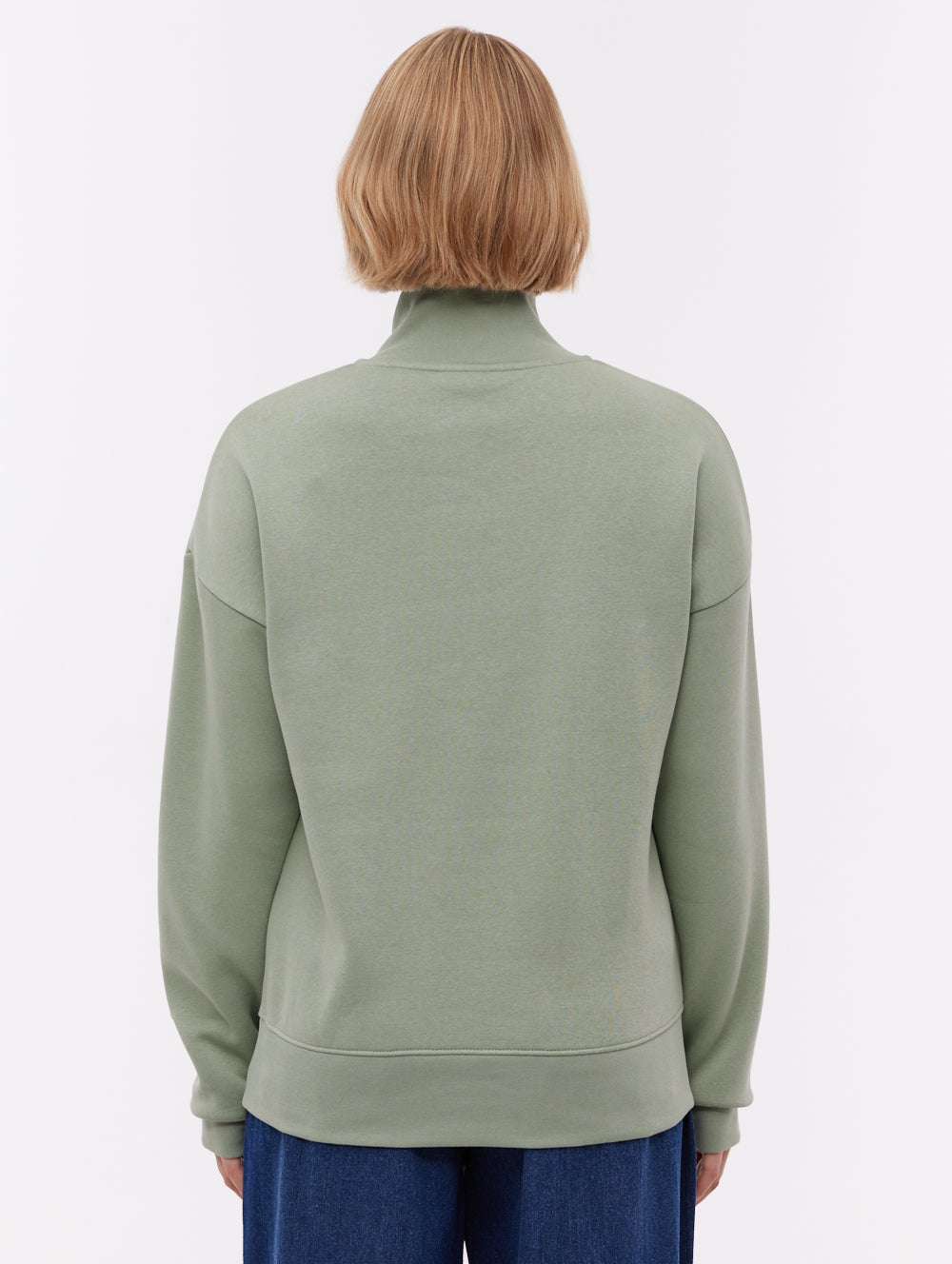 Zilia Quarter-Zip Funnel Neck - Green - Bench