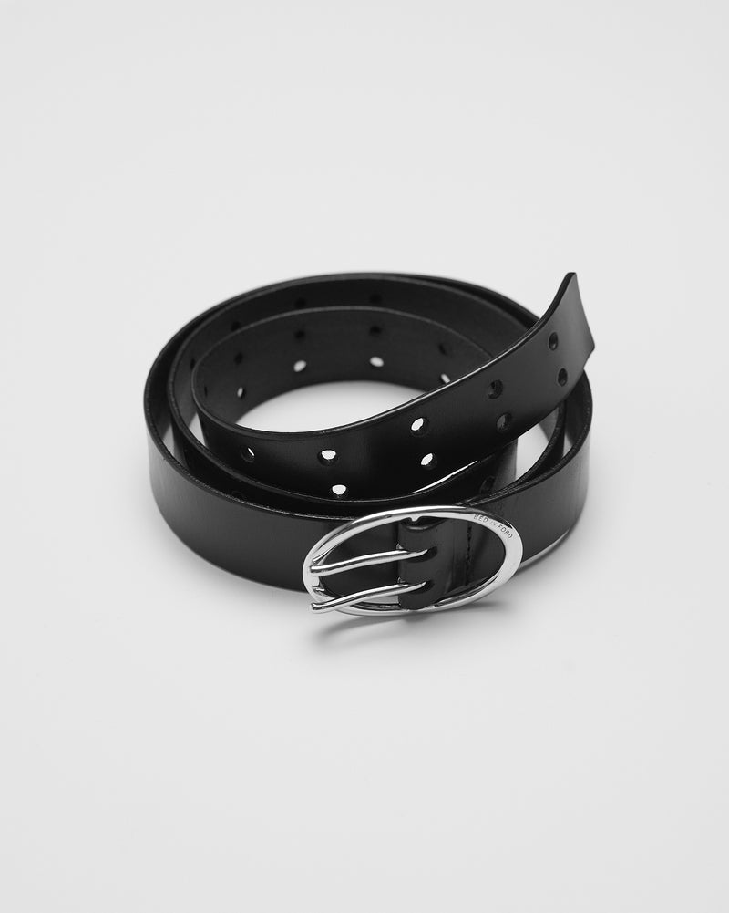 Oval Buckle Belt – Black｜BED j.w. FORD Official Website