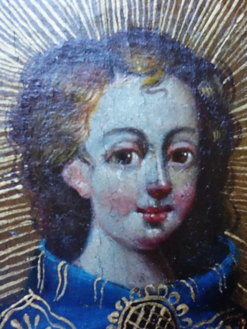 フランスアンティーク 18世紀宗教画 エジプトの聖マリア イコン