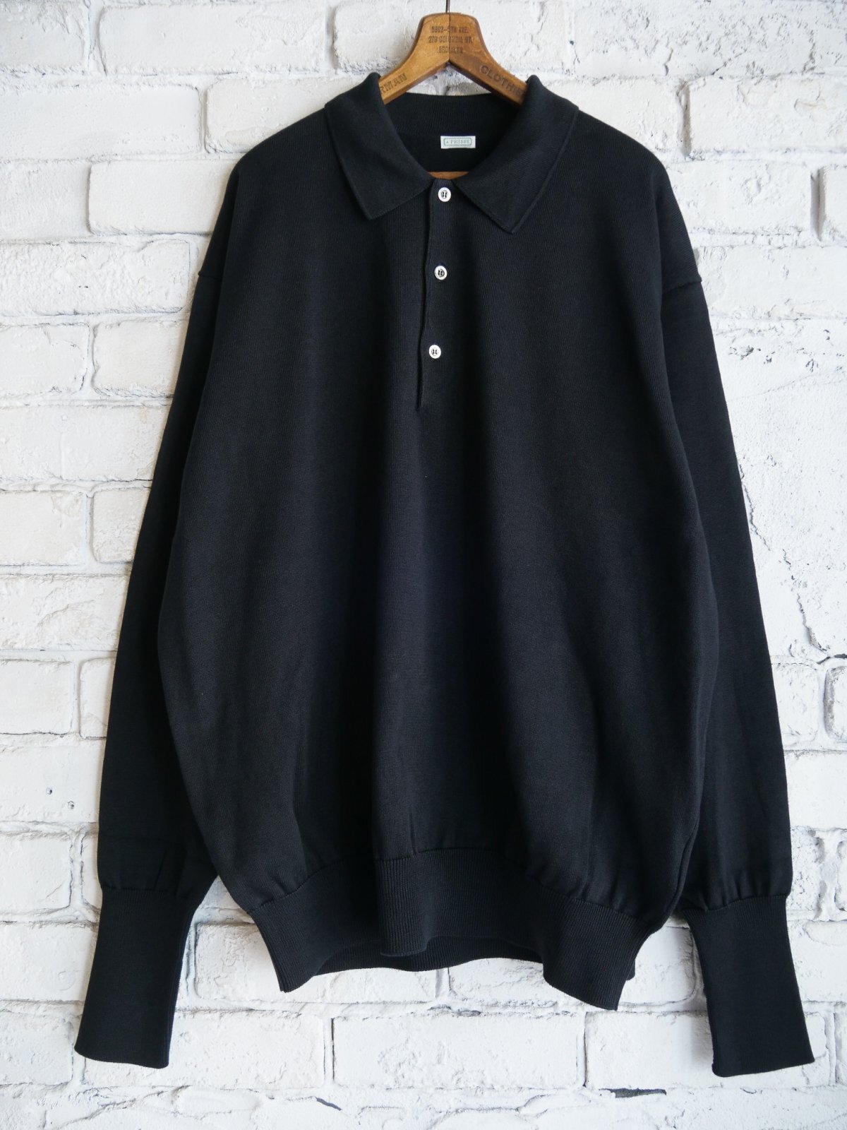 A.PRESSE Cotton Knit L/S Polo shirt アプレッセ コットンニット