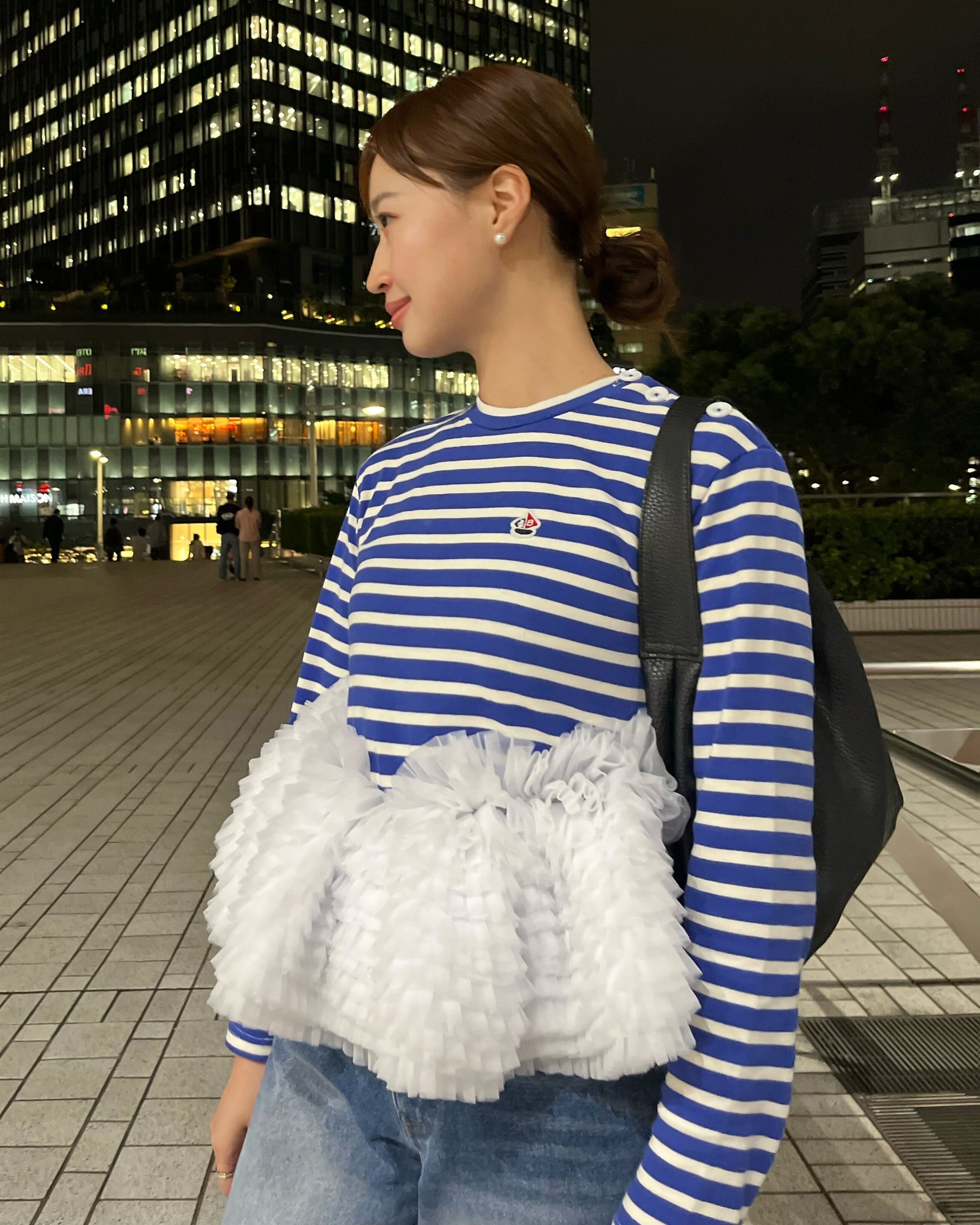 BIBIY. MADE | FRANCINE TULLE TOP BLUE｜Bibiy.