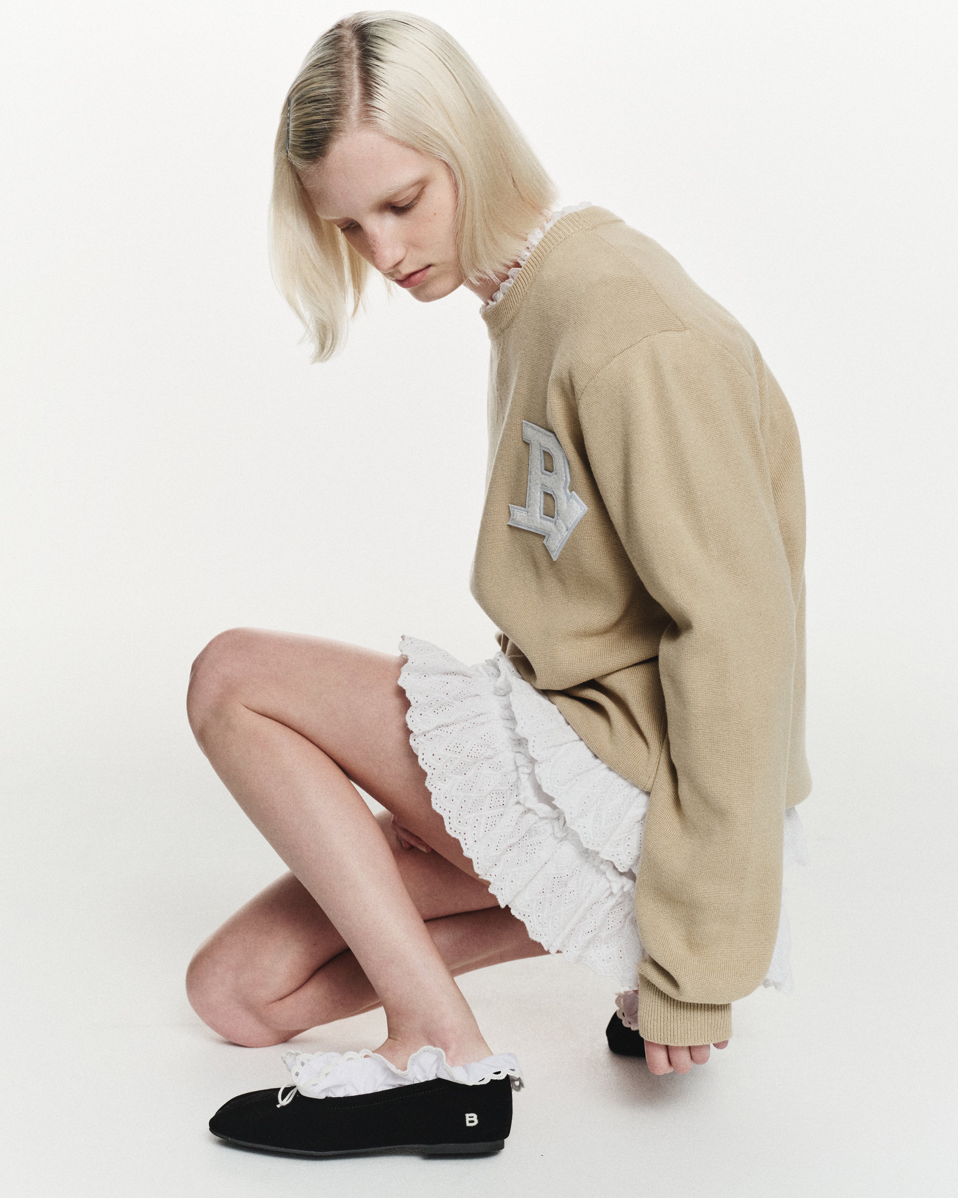 BIBIY. MADE | B. LACE BALLERINAS BLACK｜Bibiy.