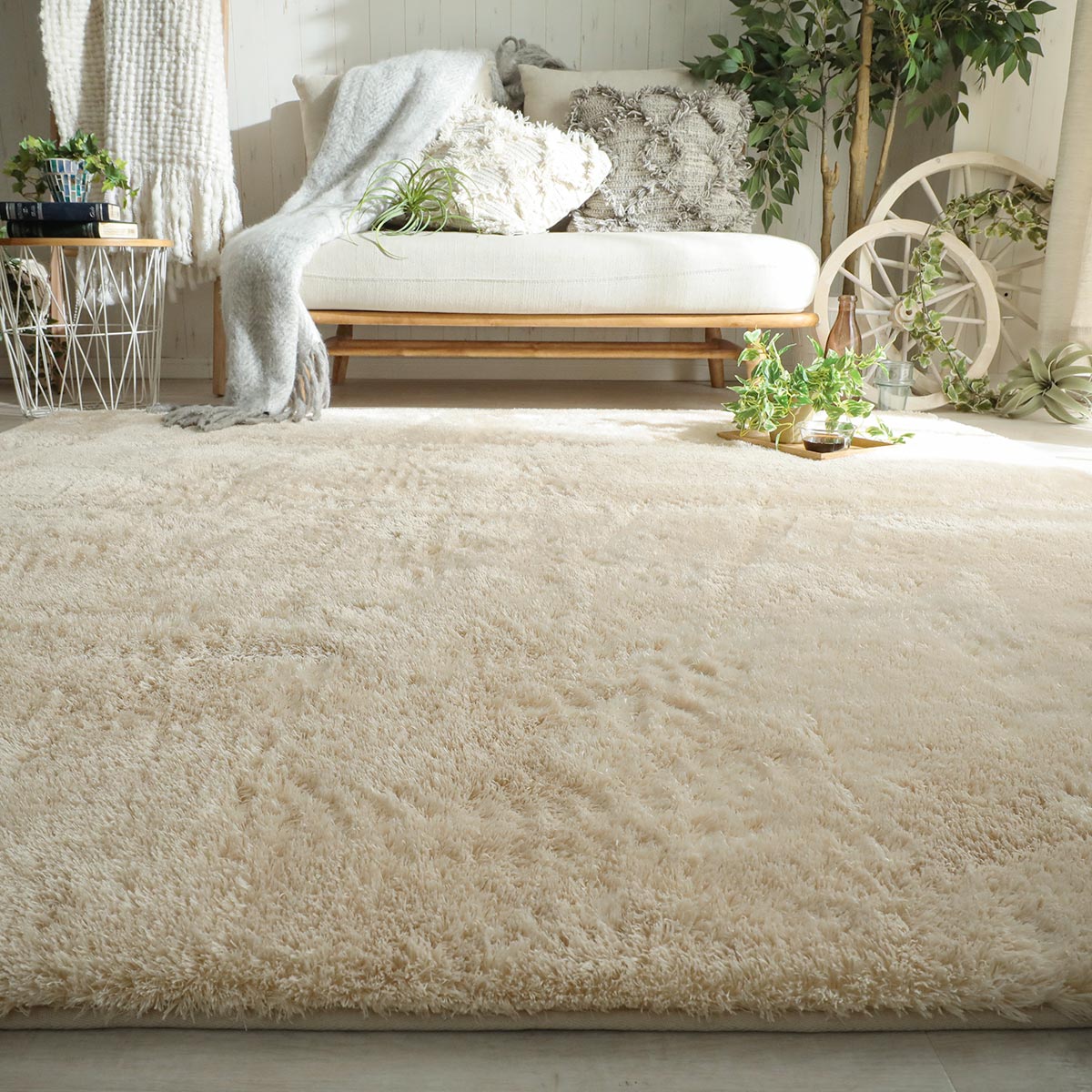 アウトレット】手洗いOK！スベリ止め付きマイクロファイバーラグ