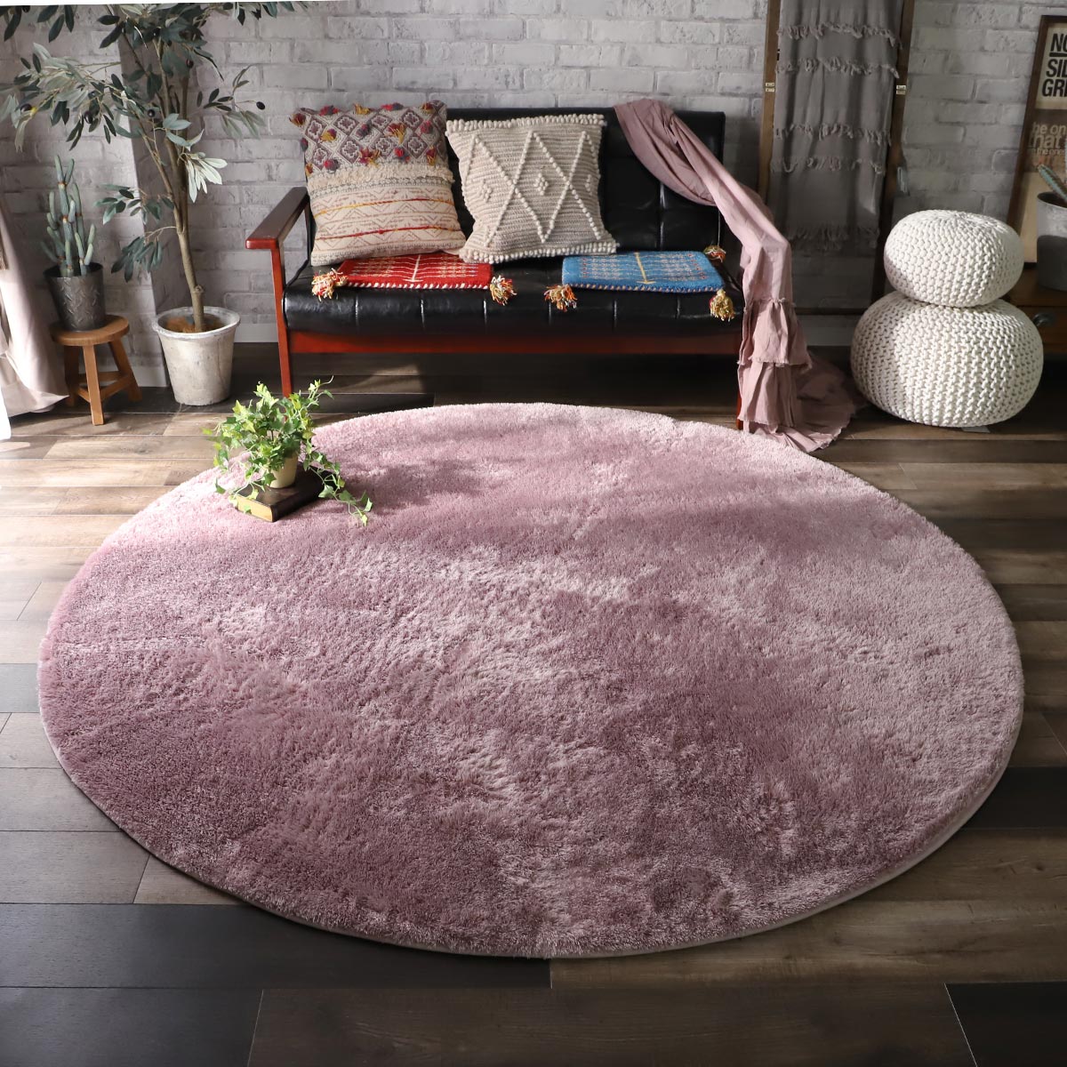 アウトレット】丸型がカワイイ！手洗いOK！スベリ止め付きマイクロ