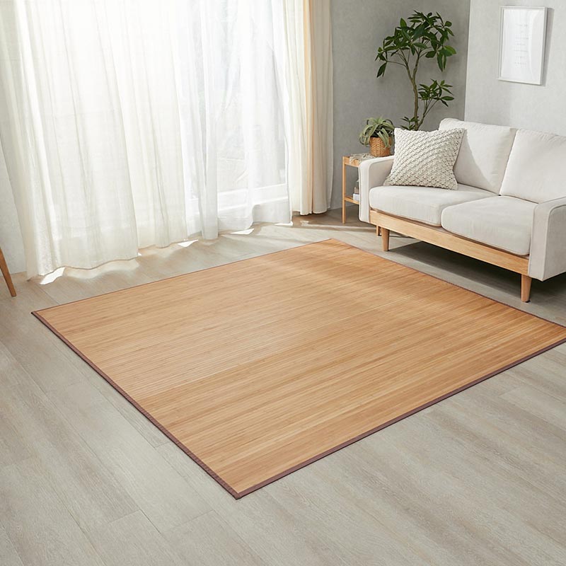 ふっくらウレタン入りのナチュラルな竹ラグ 『トッティ／ナチュラル