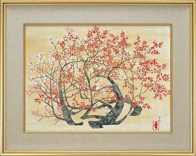 紅白梅（額装）※販売終了 | 商品紹介 | 美術品複製画販売サイト | 美術