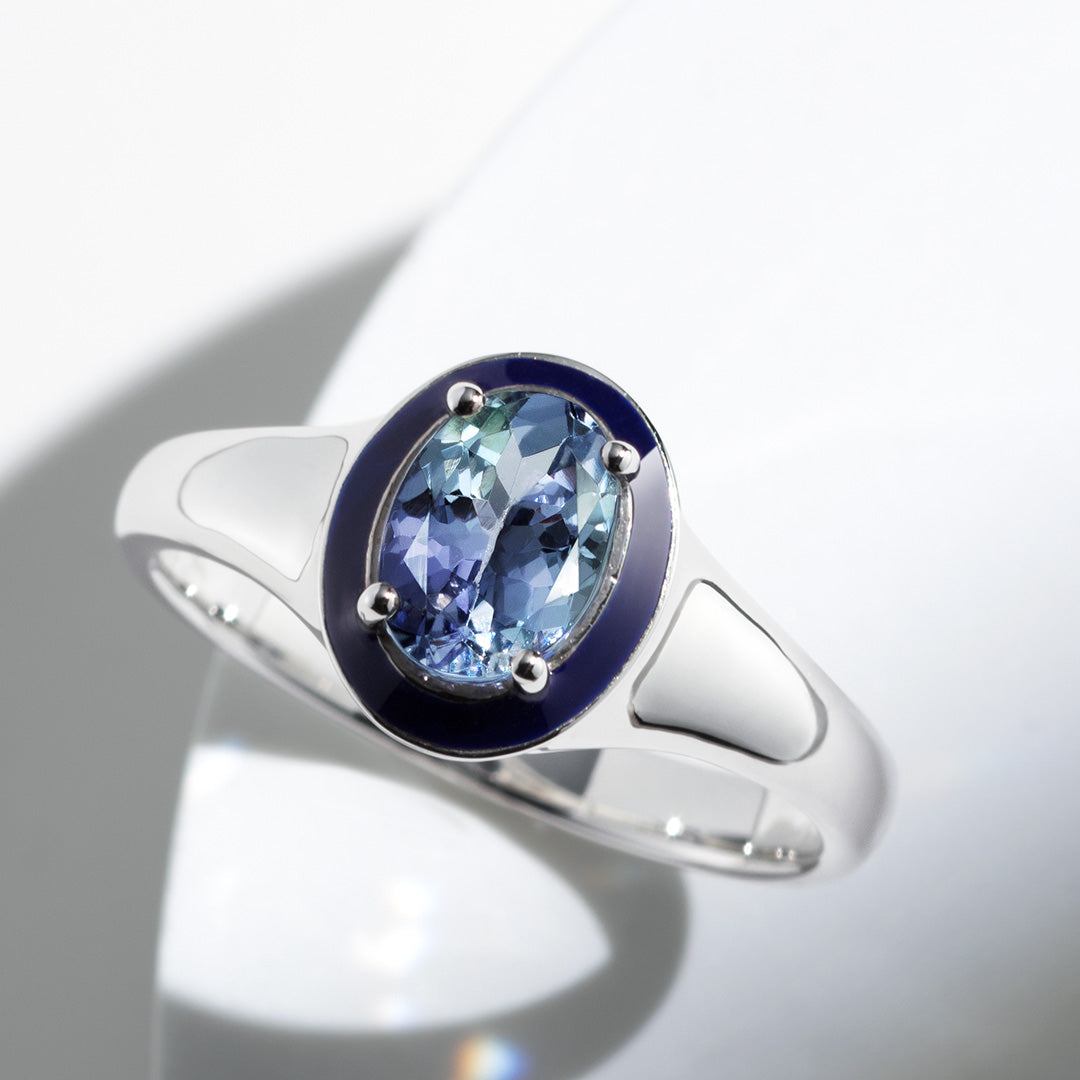 ビズー公式】タンザナイト SV925/K18リング・ベルタント| 誕生石や希少