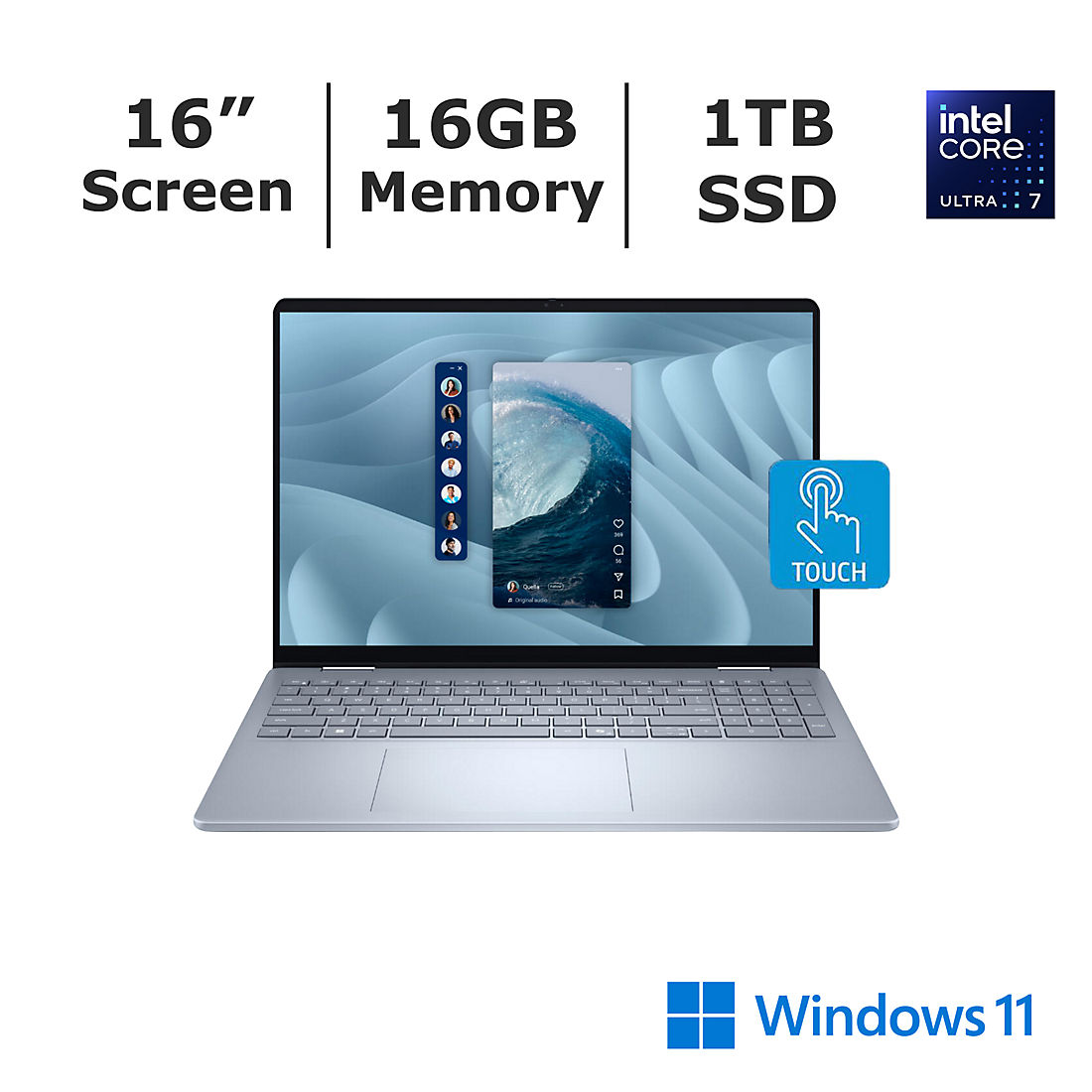Dell Plus 16 Touchscreen Laptop, Intel Core Ultra 7 Processor