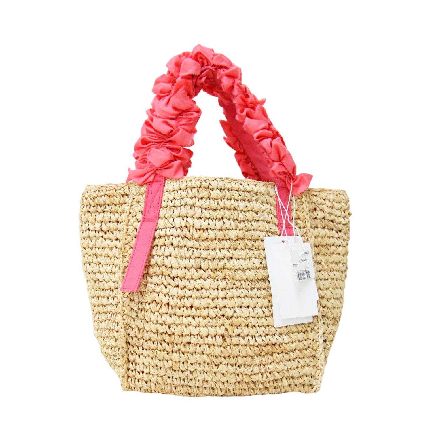 LUDLOW (ラドロー) 伊勢丹限定 グレープハンドル ラフィア トート