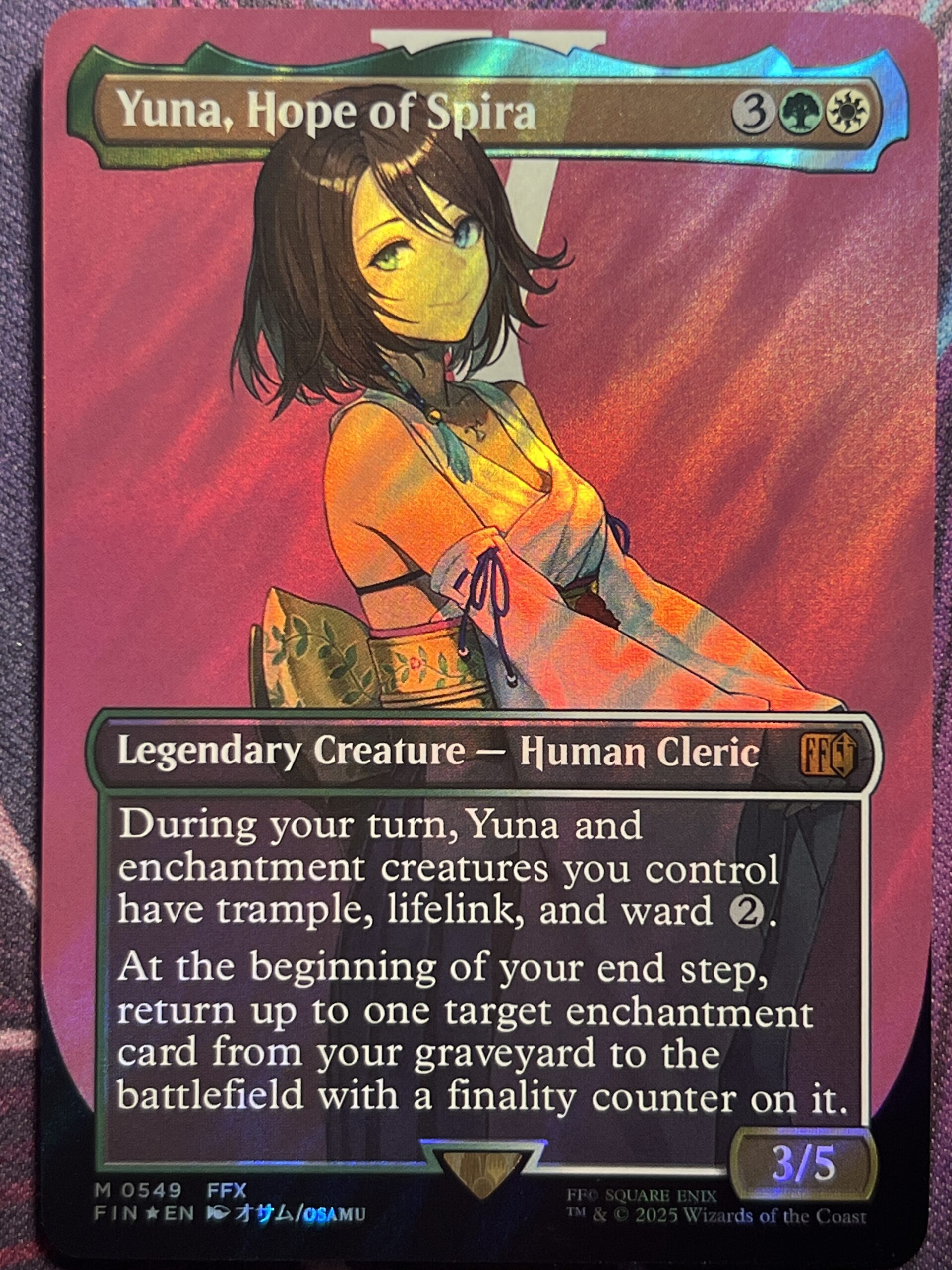 MTG スピラの希望、ユウナ FOIL 拡張アート 英語 bundle限定排出 MTG