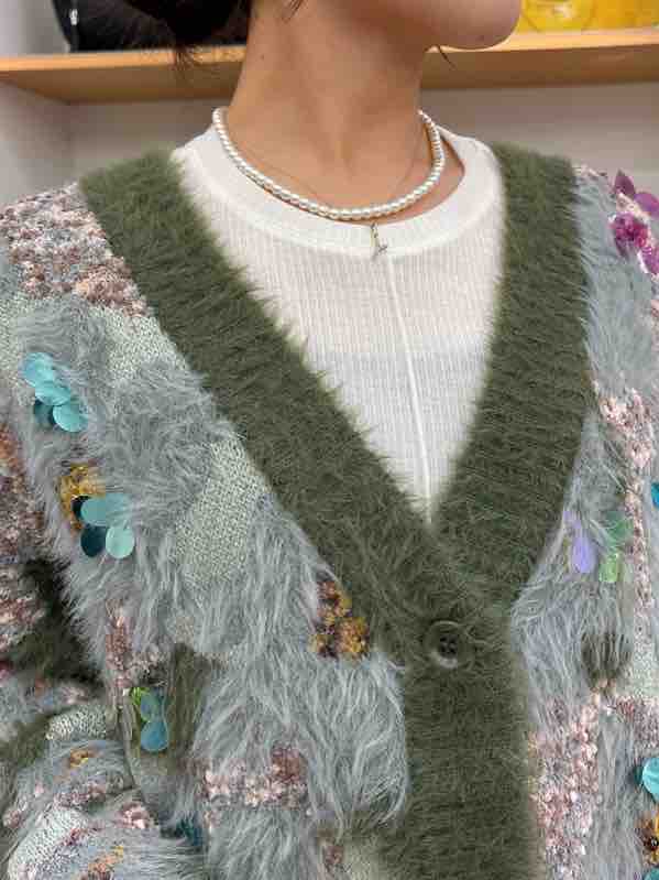 フワフワでキラキラ✨【COEL】のシャギーカーディガン | baybrook