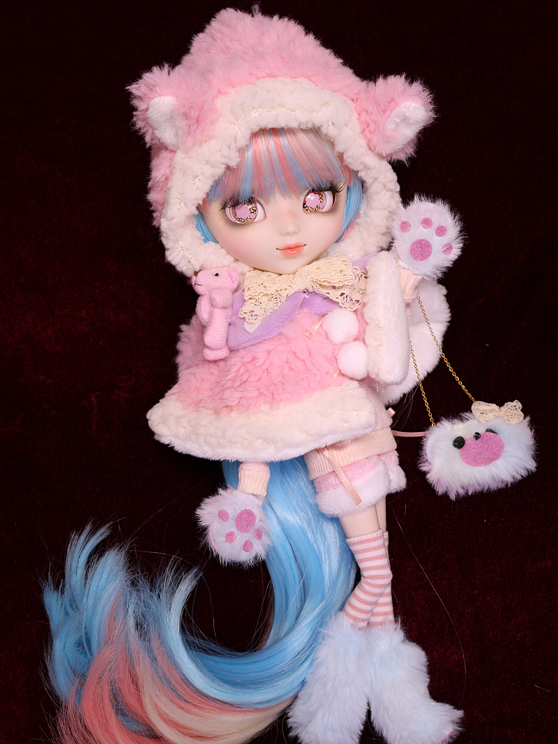 フラッフィー コットンキャンディー お迎え もこもこ肉球クマちゃん