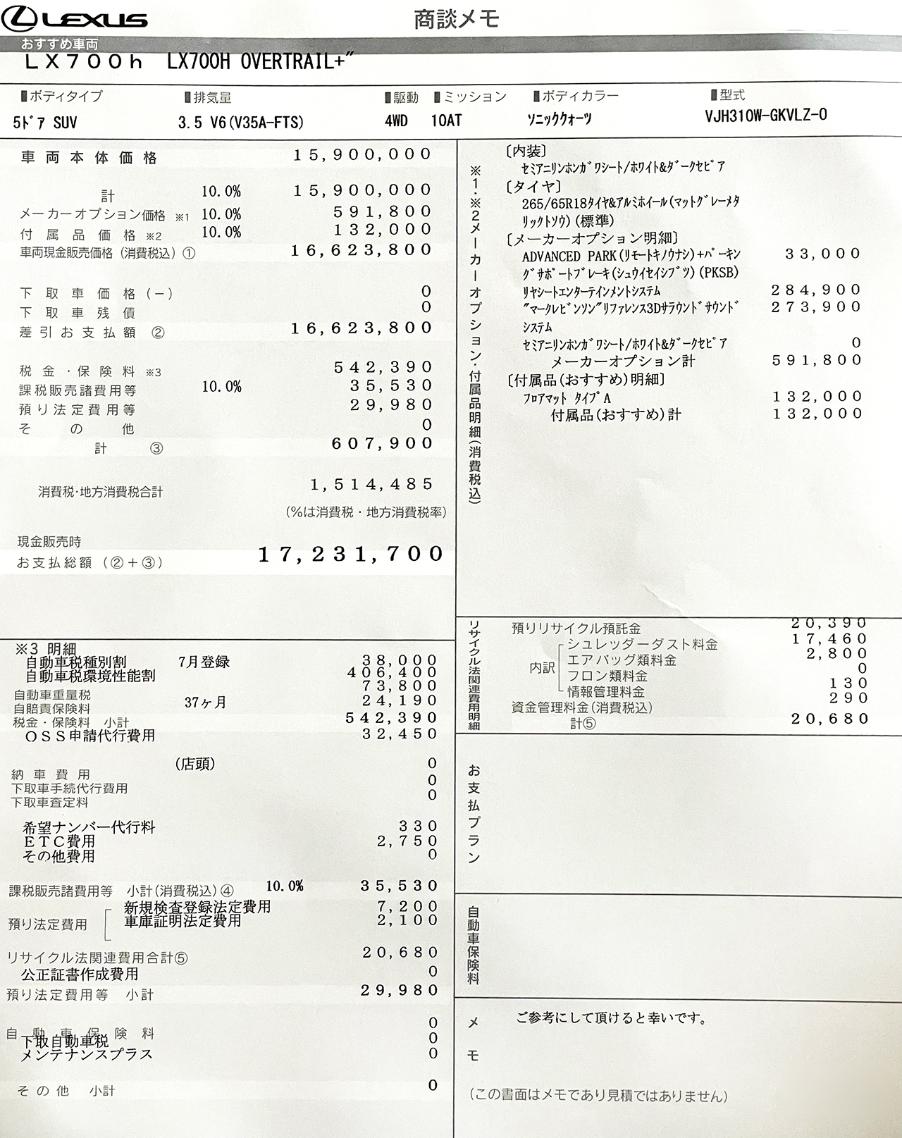 ワンダー速報 【価格が200万円値上げ?!】2025レクサスLX700h・LX600