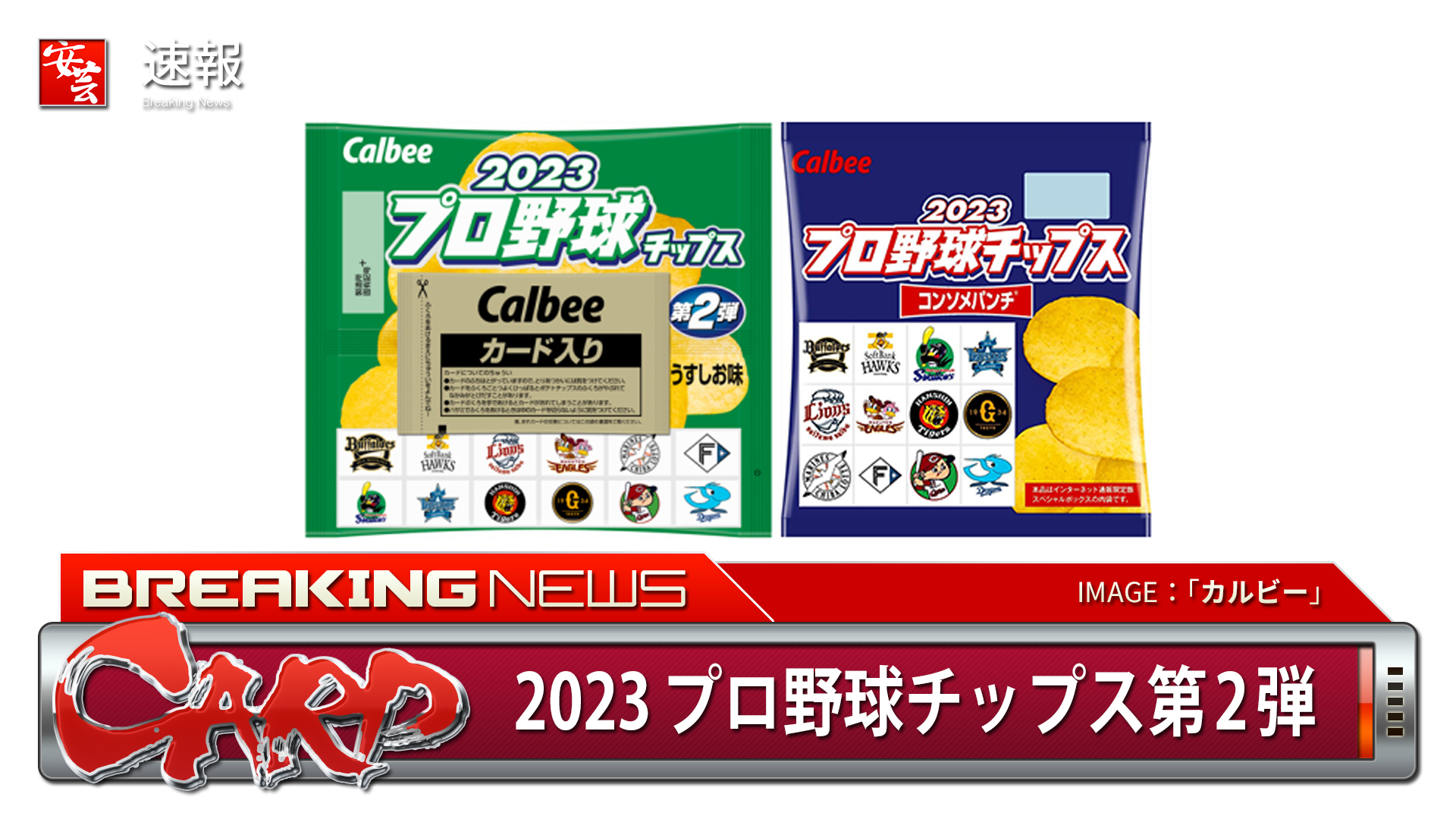 カープ】「2023プロ野球チップス第2弾」は8月21日（月）に数量限定で