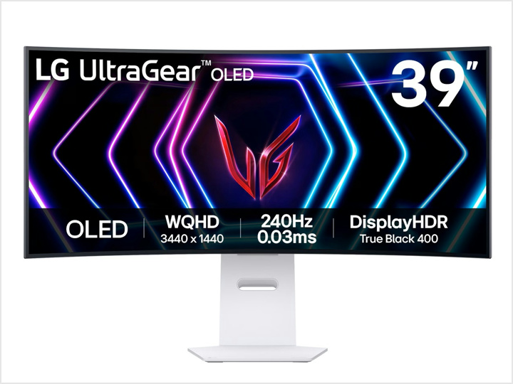 LG、真っ白な筐体になった39インチ OLEDパネル UWQHD 240Hzウルトラ