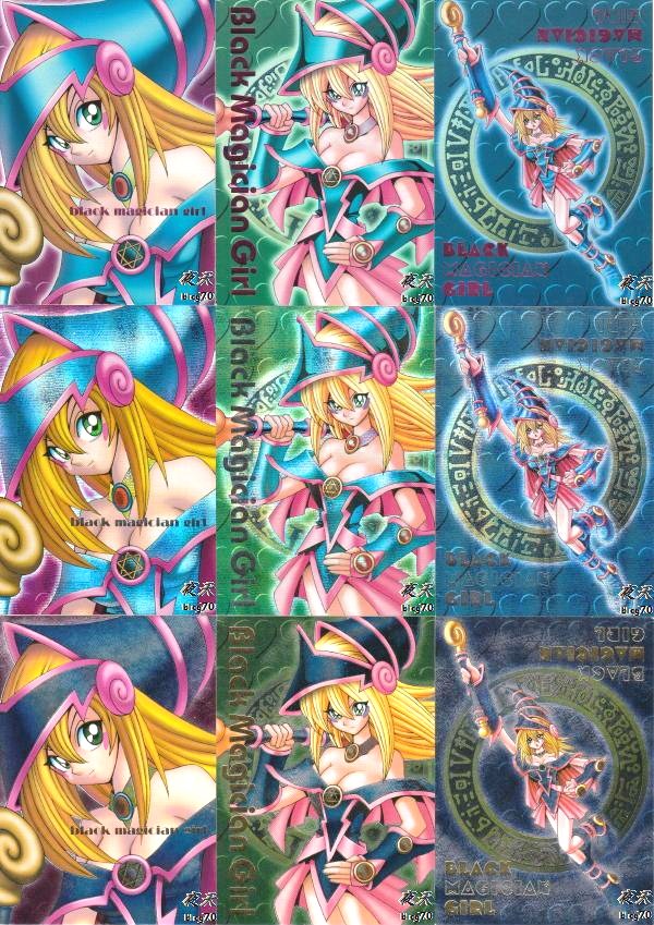 遊戯王DDM ブラック・マジシャン・ガール ピンク グリーン ブルー 3枚