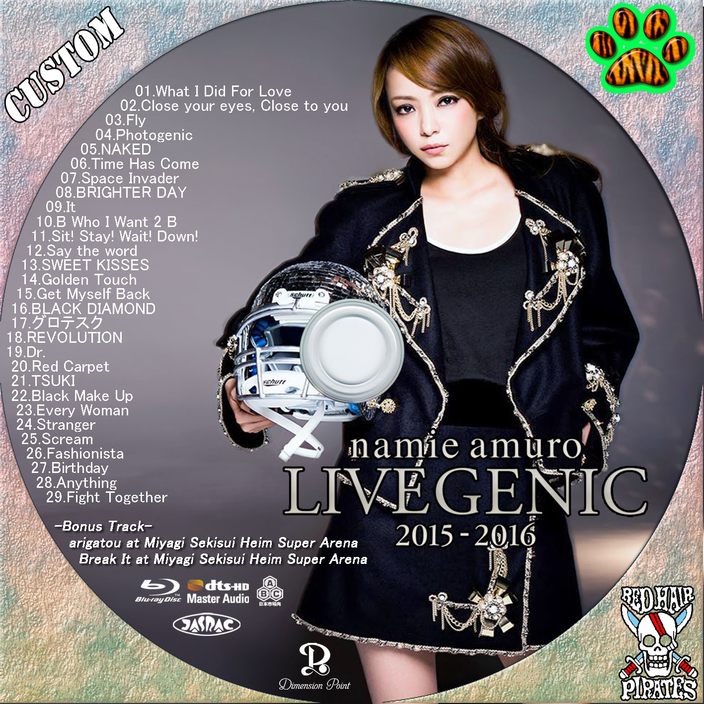 安室奈美恵 LIVEGENIC 2015-2016 - 赤髪船長のCUSTOMラベル