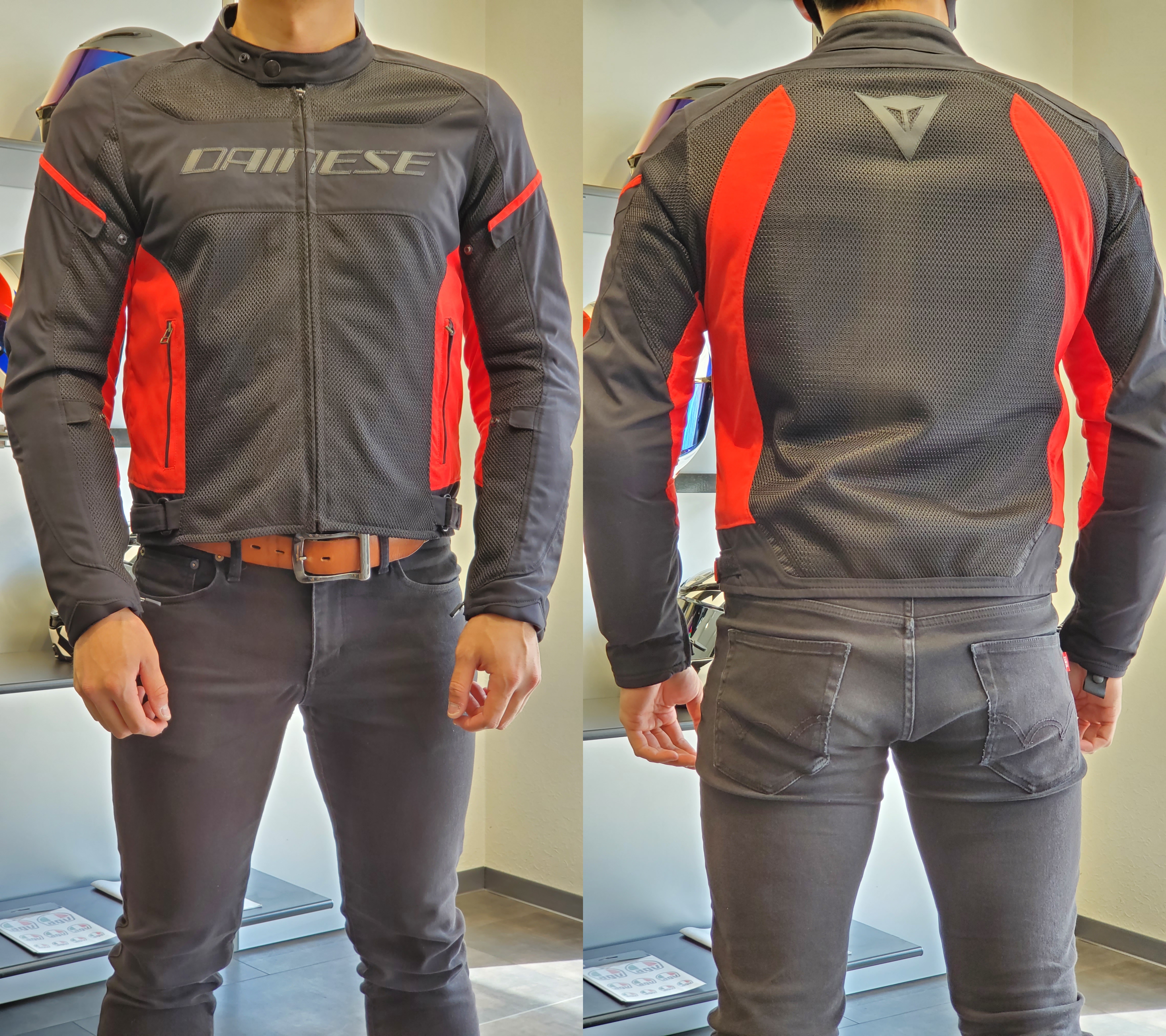 メッシュジャケットのモデル別でのサイズ比較