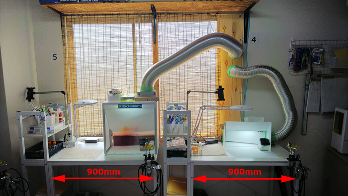 互換ブースマイクロとスリムタイプの設置比較の説明です。