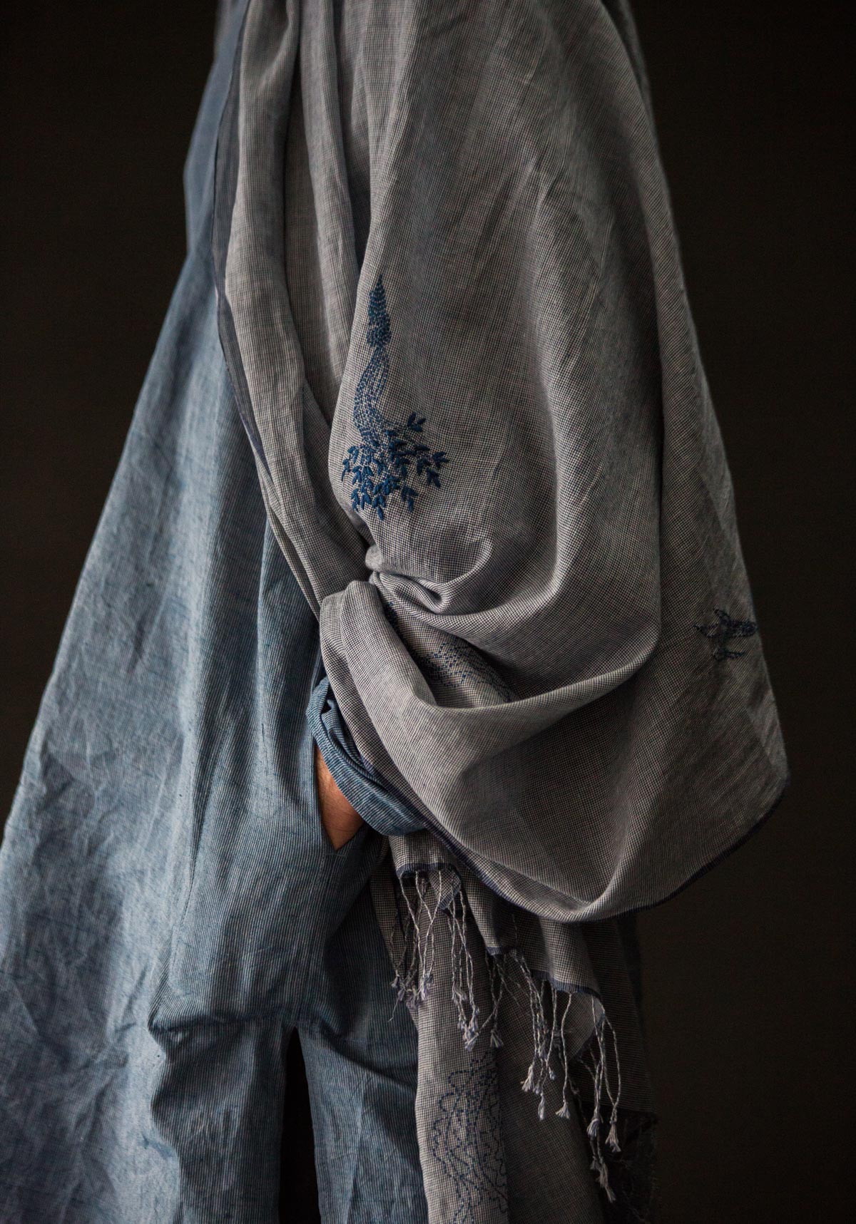 ババグーリ 腕が通せて羽織りにもなるストールマフラー ヨーガンレール