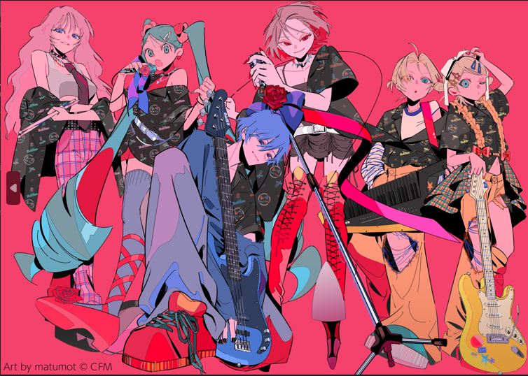 ナタリーストアより！MEIKO&KAITOがリーダー！架空の6人編成ロック