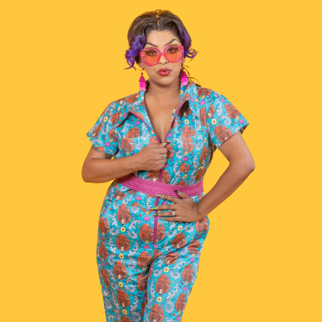 Cheeky Tiki Monkeys Jumpsuit in Blue Hawaiian – Blue Platypus Clothing