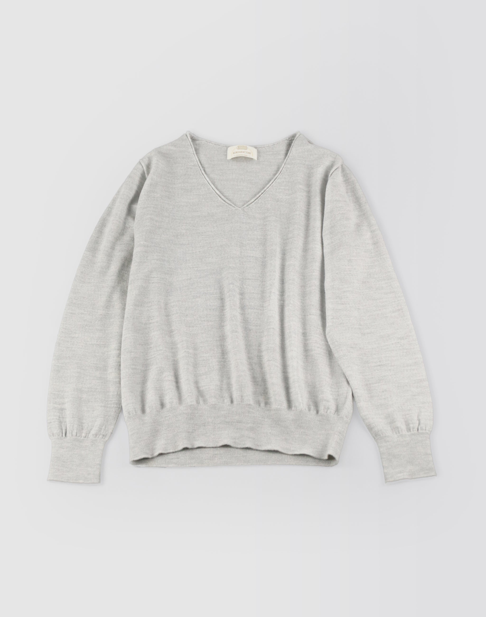 Vネックプルオーバー KURUMIFACTORY 日本製 ホールガーメント ウール