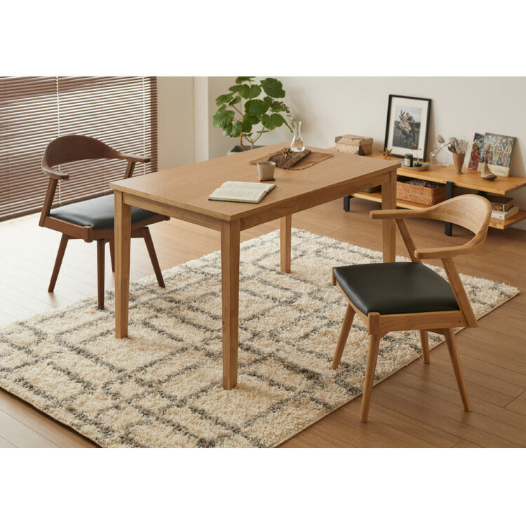 ダイニングチェア 天然木 アッシュ 回転式 ひじ掛け付き 北欧デザイン