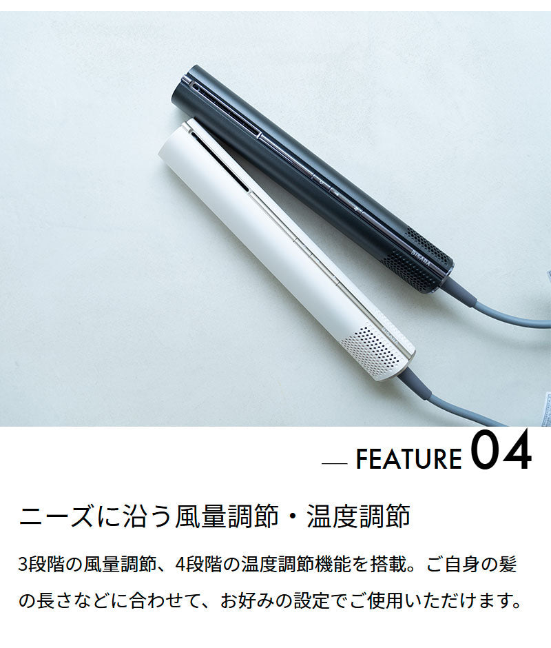 スティックドライヤーBISARA STICK(ビサラ スティック) BSR004WH/BK