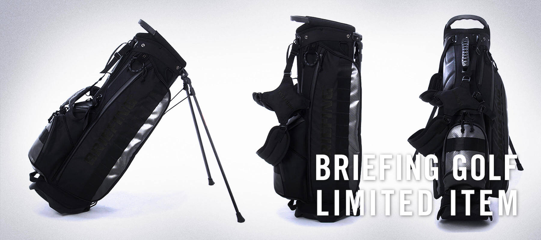 BRIEFINGスタンド式キャディバッグゴルフバック「CR-4 #01」の2つの