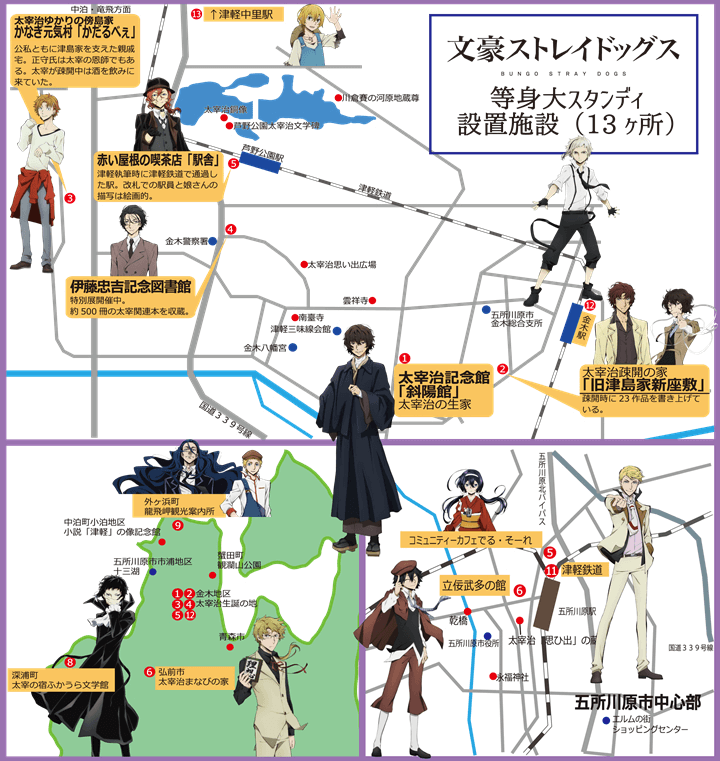 文豪ストレイドッグス×青森・太宰ゆかりの地キャンペーン』を開催