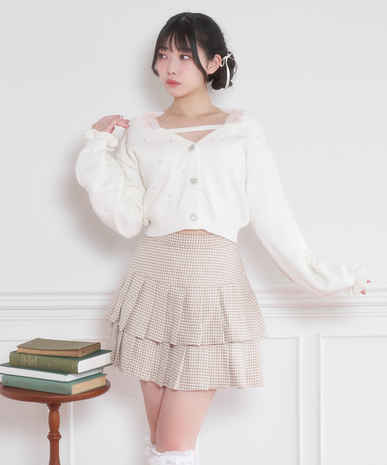 ハート刺繍カーディガンキャミセット – BUNNY APARTMENT