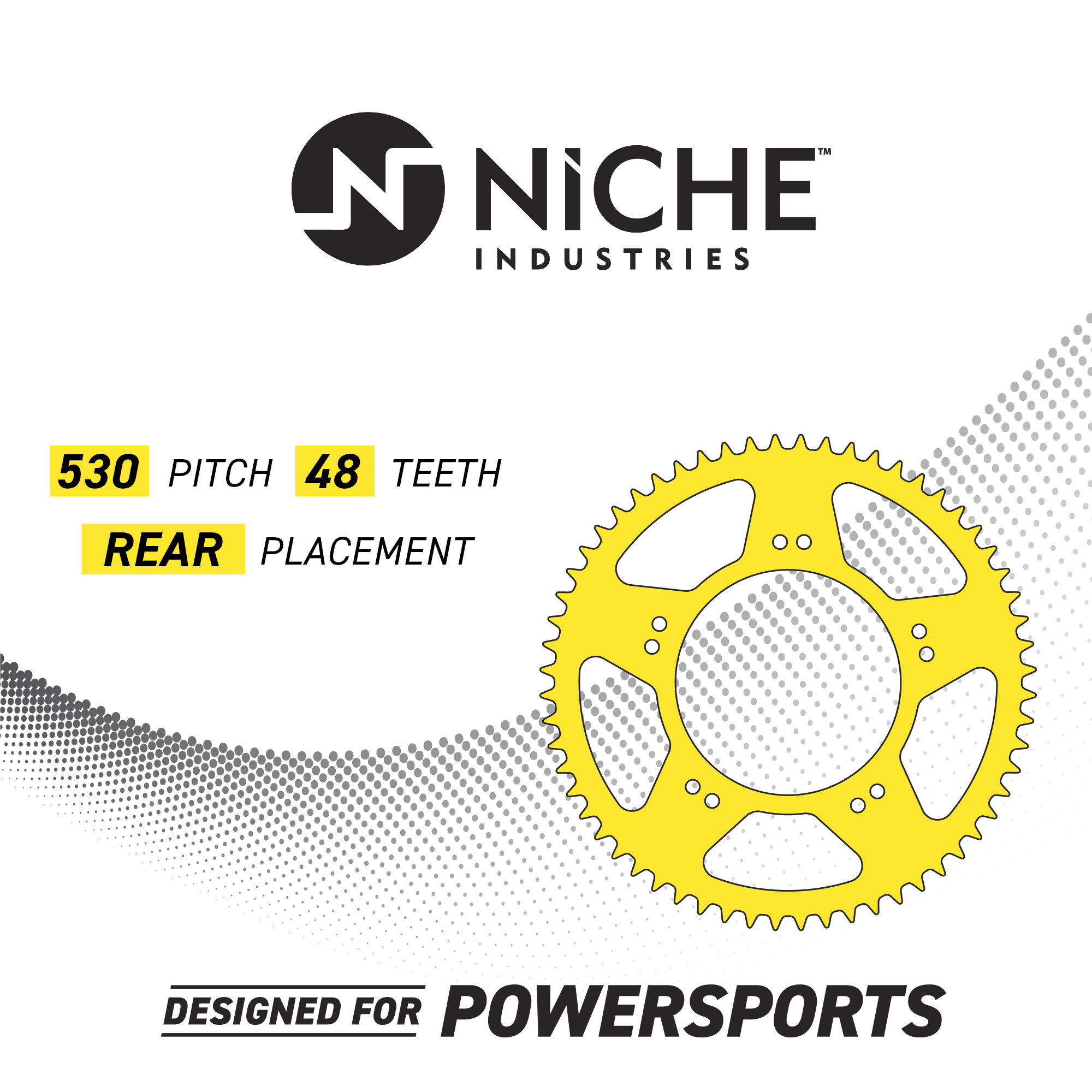 NICHE 530 Pitch 48 Tooth Rear Drive Sprocket for Kawasaki Ninja