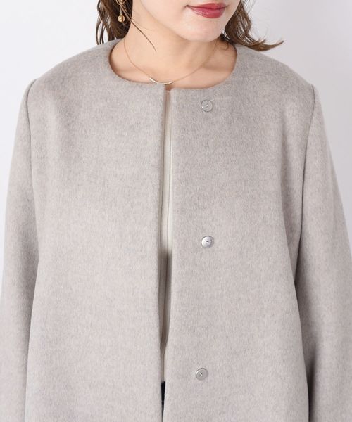 SHIPS（シップス）の「ノーカラーショートコート◇（その他アウター