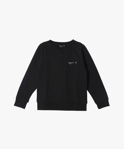 キッズ ロゴ コットン 長袖 スウェット（スウェット）｜agnes b