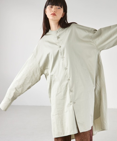 TODAYFUL（トゥデイフル）の「スタンドカラーオーバーシャツ（シャツ