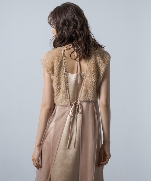 kaene】2wayエプロンワンピースドレス/結婚式/パーティー/クルージング