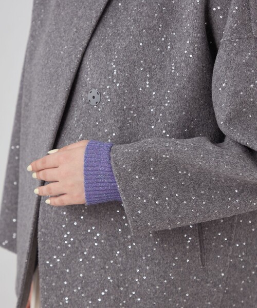 BALLSEY（ボールジィ）の「スパンコールリバー ショートコクーンコート