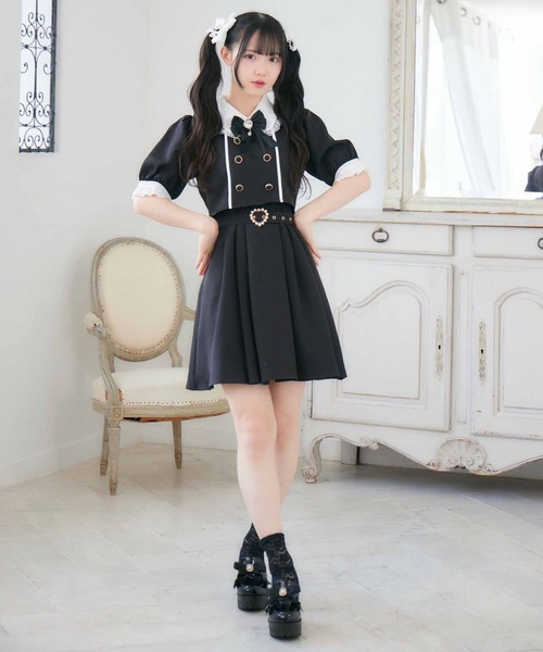 ROJITA（ロジータ）の「レイヤード風ダブルボタンワンピース