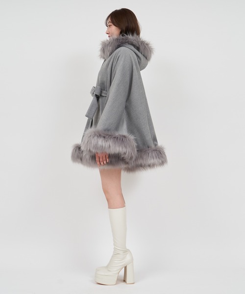 セール】【ZOZO限定】フードファーケープコート（その他アウター