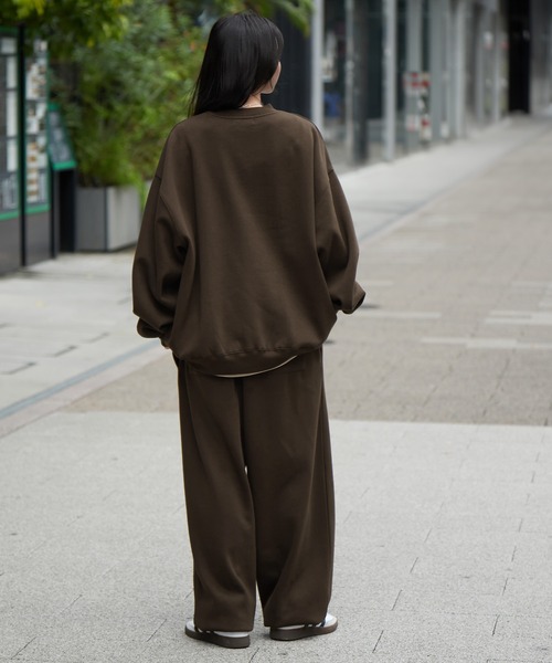 CODDERR】アーチロゴ刺繍 ヘビーウェイト裏起毛スウェットセットアップ