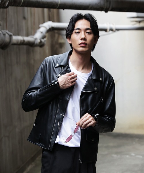 JACKROSE（ジャックローズ）の「JE LAMB LEATHER DOUBLE RIDERS JE
