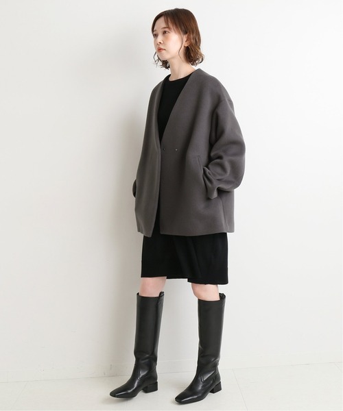 IENA（イエナ）の「MANTECO ショートコート◇（ノーカラーコート