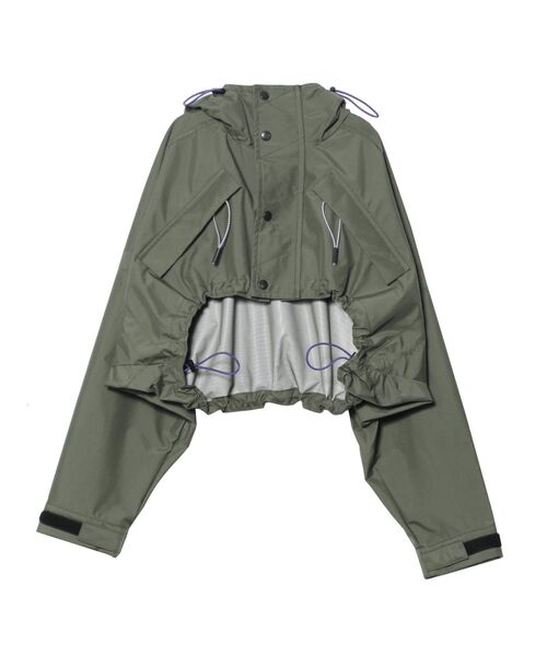 UN3D.（アンスリード）の「ギャザーナイロンショートブルゾン