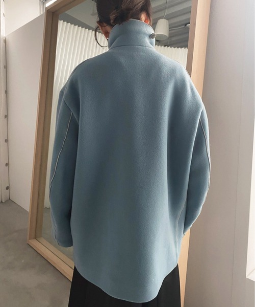 Ameri（アメリ）の「BI COLOR OVER MIDI COAT（ピーコート）」 - WEAR