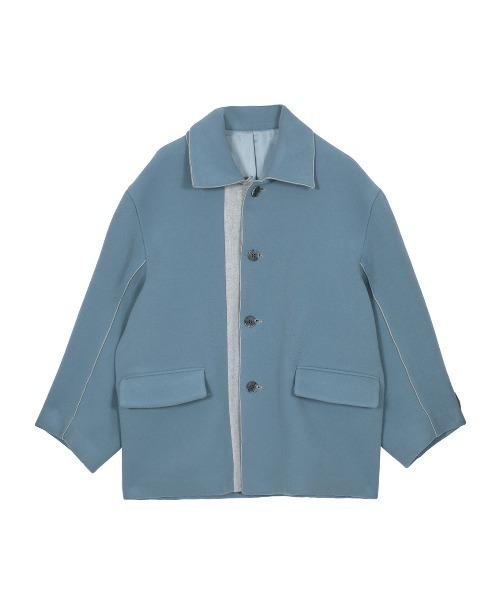 Ameri（アメリ）の「BI COLOR OVER MIDI COAT（ピーコート）」 - WEAR