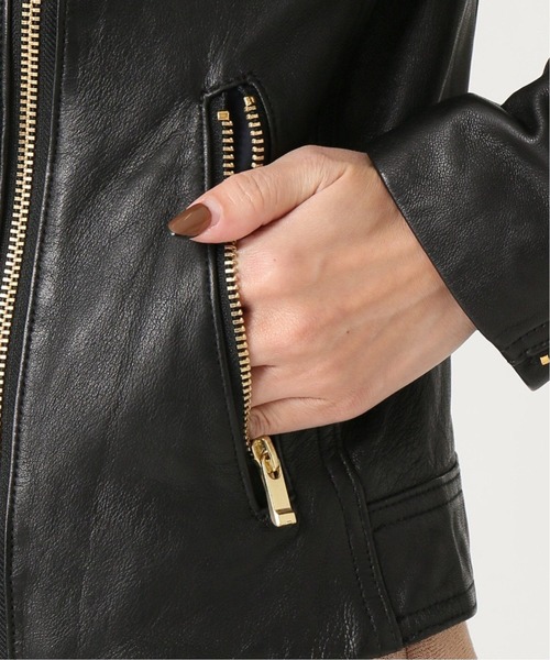 Noble（ノーブル）の「《追加》ソフトラムレザーライダースブルゾン